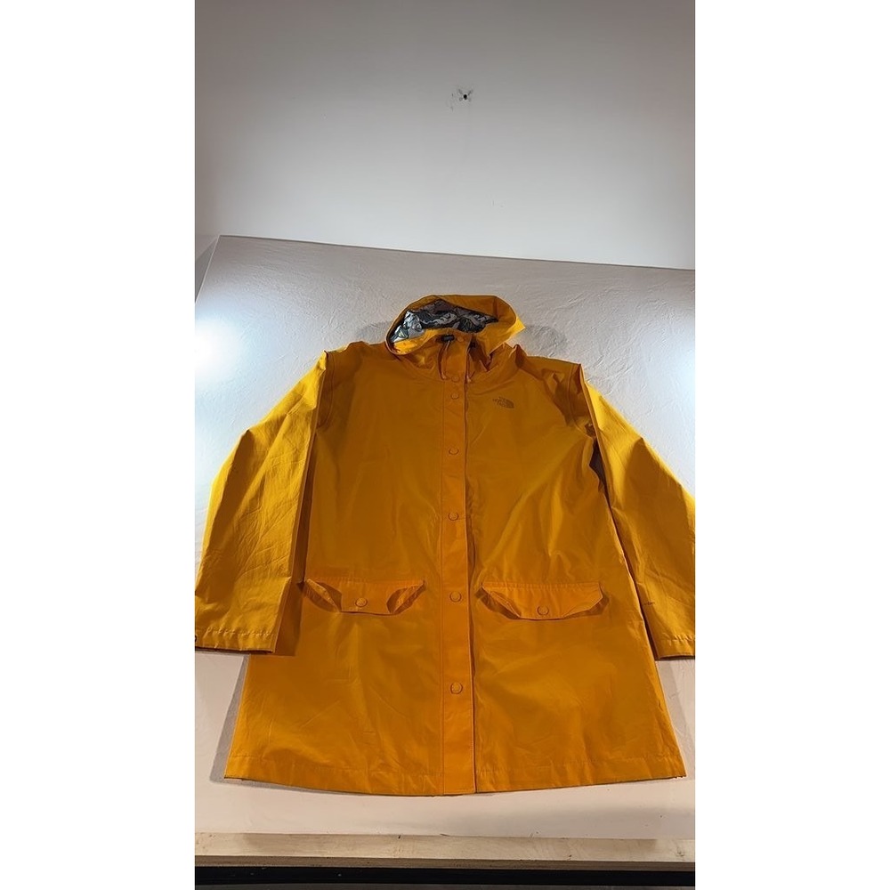 The North Face Liberty Fabric Yellow Raincoat DryVent Hooded Jacket Womens L
